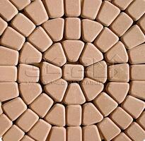  Тротуарная плитка 342 механический завод Классика круговая 60мм Бежевый: внешний вид